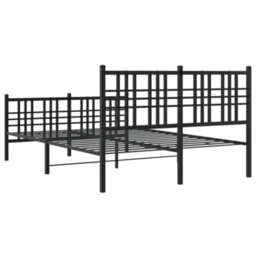 Berkfield Metal Bed Frame Without Mattress With Footboard Black 137X190Cm - thumbnail 6