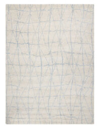 White Luxurious Modern Wool Easy To Clean Geometric Handmade Dining Room And Living Room Rug -168Cm X 226Cm - thumbnail 7