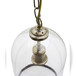 Long Life Lamps Company Antique Brass Vintage Ceiling Pendant Light Glass Lamp Shade Bell Chain Lantern H3054 - thumbnail 6