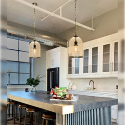 Long Life Lamps Company Antique Brass Vintage Ceiling Pendant Light Glass Lamp Shade Bell Chain Lantern H3054 - thumbnail 7