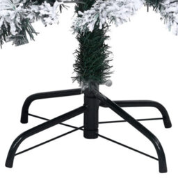 Berkfield Artificial Christmas Tree With Flocked Snow Green 150 Cm Pvc - thumbnail 5