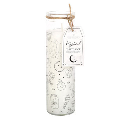 Mystical White Sage Tube Candle For Cleansing & Energy Wardoff - image 1