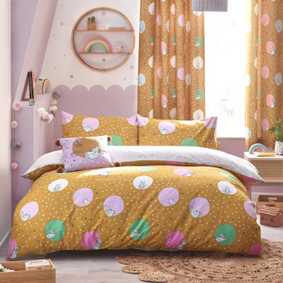 Peter Rabbit™ Dotty Double Duvet Cover Set, Polyester, Cotton, Ochre - image 1