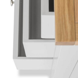 Farro Xl Grey Bedside Table Fully Assembled - By Roseland Furniture - thumbnail 5