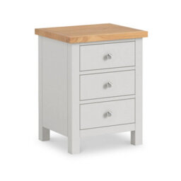 Farro Xl Grey Bedside Table Fully Assembled - By Roseland Furniture - thumbnail 1