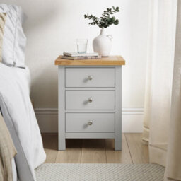 Farro Xl Grey Bedside Table Fully Assembled - By Roseland Furniture - thumbnail 2