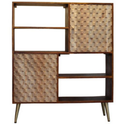 Cnc Retro Display Unit With Shelves And Cupboards