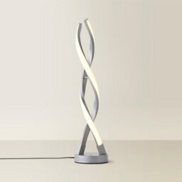 Valuelights Infinity Matte Silver Double Twist Integrated Led Table Lamp - thumbnail 6