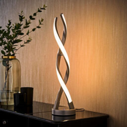 Valuelights Infinity Matte Silver Double Twist Integrated Led Table Lamp - thumbnail 5