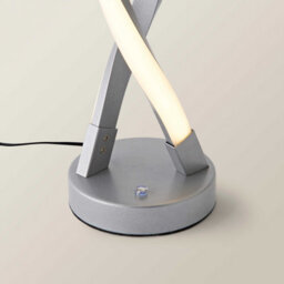 Valuelights Infinity Matte Silver Double Twist Integrated Led Table Lamp - thumbnail 4