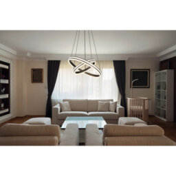 Luminosa Lighting Luminosa Grouni Pendant Ceiling Light Titanium Color Brushed 2X Led Dimmable 2700-6000K Remote Control - thumbnail 8