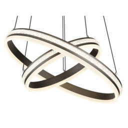 Luminosa Lighting Luminosa Grouni Pendant Ceiling Light Titanium Color Brushed 2X Led Dimmable 2700-6000K Remote Control - thumbnail 3