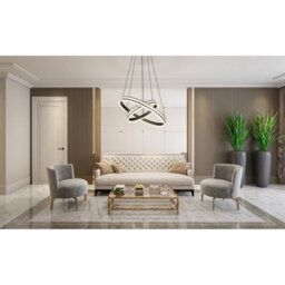 Luminosa Lighting Luminosa Grouni Pendant Ceiling Light Titanium Color Brushed 2X Led Dimmable 2700-6000K Remote Control - thumbnail 7