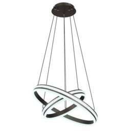 Luminosa Lighting Luminosa Grouni Pendant Ceiling Light Titanium Color Brushed 2X Led Dimmable 2700-6000K Remote Control - thumbnail 5