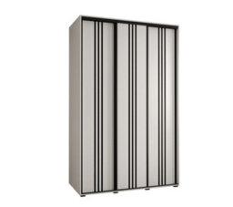 Arte Cannes Vi Sliding Door Wardrobe In White - Premium Laminated Board - Pvc-Finished Edges - W150Cm X H205Cm X D60Cm