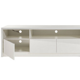MMT Funiture Designs Modern White 200Cm Matt Gloss Tv Stand Cabinet Suitable For 55 65 70 75 80 Inch 4K Led Flat Screen Tv's - thumbnail 5