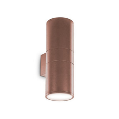 Ideal Lux Luminosa Gun Outdoor Up Down Light Coffee Ip54, E27