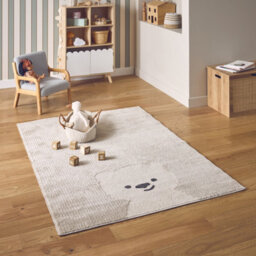 Sweeek - Children's Cream Rug Little Teddy Bear Print Elliot 150X80X0.9 Cm - thumbnail 5