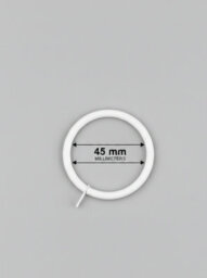 Homeelabador 45mm Extra Large White Colour Pole Curtain Rings With Eyelet - Pack Of 12 - thumbnail 3