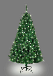 Shatchi 7Ft Prelit Green Bushy Imperial Pine Christmas Tree White Leds - thumbnail 3