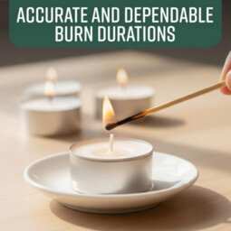 Globrite 50 Pack Unscented Tea Lights - 8 Hour Burn Tealight Candles - Long Burning Tea Lights - thumbnail 3