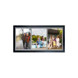 AK Frames 16X8 Pastel Pink Sleek Multi Photo Frame With Mid Grey Mount - Holds 3 Apertures (3X) 7X5 Photos - thumbnail 1