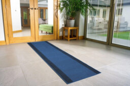Bravich Hard Wearing Hessian Backed Stair Runner Kitchen Mat - Texas Navy Border - 60X300Cm (2'x10') - thumbnail 9