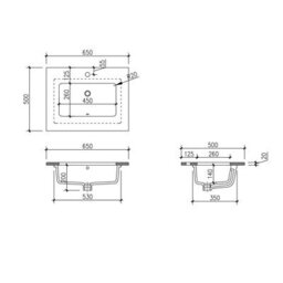 Plum&clay Beckett Dark Grey Floor Standing Traditional Bathroom Vanity Unit With White Worktop & Ceramic Basin (W)650mm (H)850mm - thumbnail 9