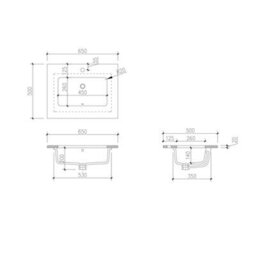 Plum&clay Beckett Dark Grey Floor Standing Traditional Bathroom Vanity Unit With White Worktop & Ceramic Basin (W)650mm (H)850mm - thumbnail 7
