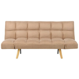 Beliani Sofa Bed 2 Seater Ingaro Fabric Light Brown