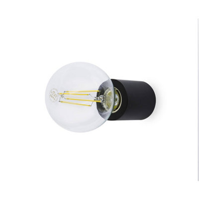 Luminosa Lighting Luminosa Ten 1 Light Indoor Candle Wall / Ceiling Light Black, E27 - image 1