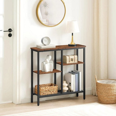 Industrial 4 Tier Storage Console Hallway Sofa Table - image 1