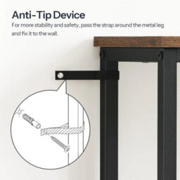 Industrial 4 Tier Storage Console Hallway Sofa Table - thumbnail 4