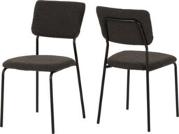 Seconique Sheldon Chairs Set Of 4 In Grey Boucle Fabric - thumbnail 1