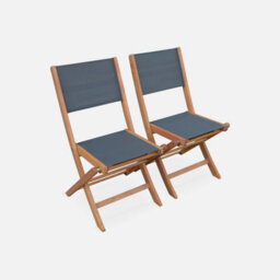 Sweeek - 8-Seater Extendable Wooden Garden Table Set With 8 Chairs Natural 240X100X75 Cm - Almeria 8 - thumbnail 5