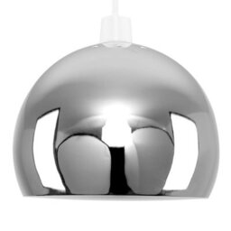 Valuelights Retro Chrome Arco Style Dome Ceiling Light Shade (D)20Cm - thumbnail 1