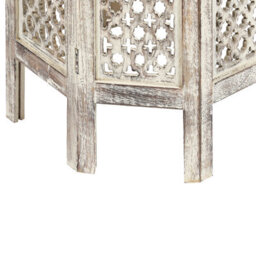 Beliani Side Table Santra Mango Wood Light Brown - thumbnail 4