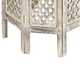 Beliani Side Table Santra Mango Wood Light Brown - thumbnail 5