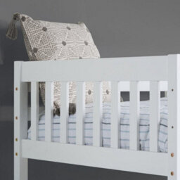 Suzie White Solid Pine Wooden Bunk Bed Frame - 3Ft Single - thumbnail 2