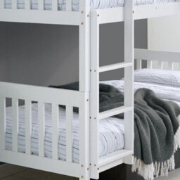 Suzie White Solid Pine Wooden Bunk Bed Frame - 3Ft Single - thumbnail 3
