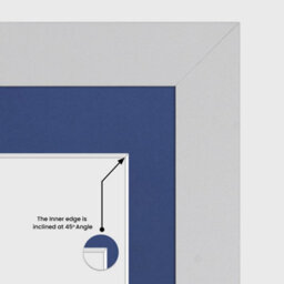 AK Frames 26X8 Silver Modern Multi Photo Frame With Blue Mount - Holds 5 Apertures (5X) 6X4 Photos - thumbnail 7