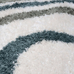 The Rugs Moodi Shaggy Green Rippletide Rug Runner Striped Thick High Pile For Living Rooms, Bedrooms, Hallways, Kitchens - thumbnail 3