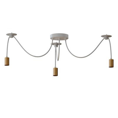 Ledsone Modern 3 Head Spider Pendant Light Glittering Gold Metal Bulb Holder With Adjustable Cable - image 1