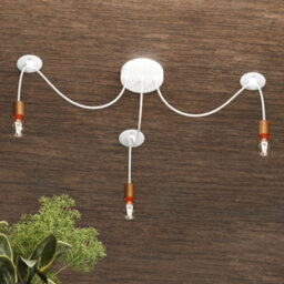 Ledsone Modern 3 Head Spider Pendant Light Glittering Gold Metal Bulb Holder With Adjustable Cable - thumbnail 4
