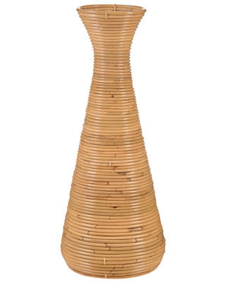 Wyld And Coco Decorative Rattan Vase 70 Cm - Boho Rustic Natural Finish - image 1