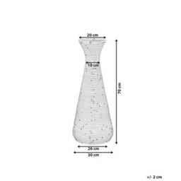 Wyld And Coco Decorative Rattan Vase 70 Cm - Boho Rustic Natural Finish - thumbnail 4