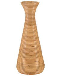 Wyld And Coco Decorative Rattan Vase 70 Cm - Boho Rustic Natural Finish - thumbnail 1