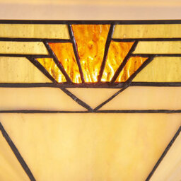 Luminosa Lighting Luminosa Nevada 1 Light Indoor Wall Uplighter Dark Bronze With Tiffany Glass, E14 - thumbnail 4
