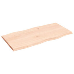 Vidaxl Table Top 80X40X2 Cm Untreated Solid Wood Oak Live Edge Table Tops - thumbnail 4