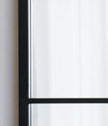 Jōbū Jobu Home - Kyo - Full Length Black Metal Rectangle Lattice Window Mirror - 200Cm X 120Cm - thumbnail 2